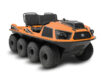 black and orange amphibious Argo XTV with 8 wheels