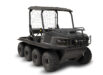 black Argo XTV with 8 wheels, roll-over protective structure, roof, and flat bed