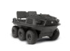 black XTV type amphibious vehicle with 6 tires